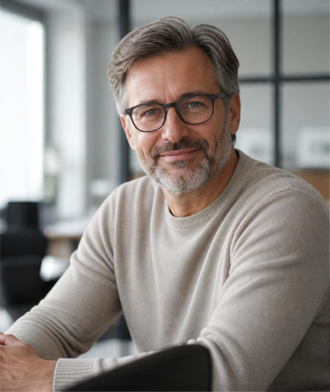Tony, founder of Tax Response Center, in his office